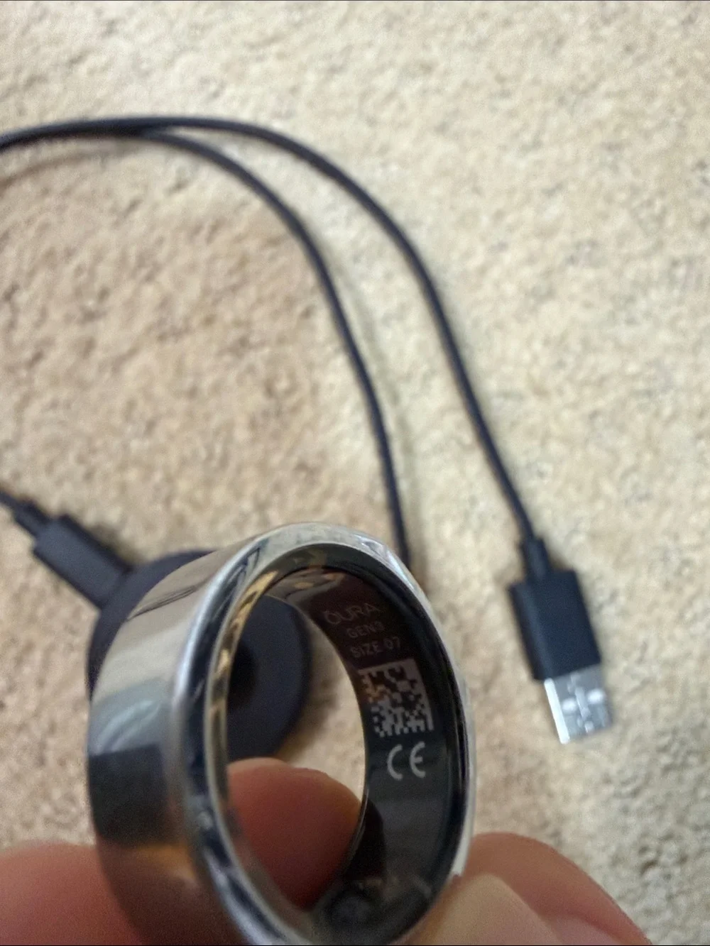 Oura ring gen 3 heritage silver size 7